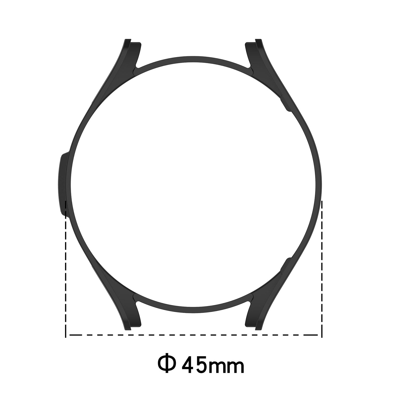 Hårdt pc-cover til Samsung Galaxy Watch6 Classic 43 mm, udhulet halvt indpakket beskyttelsescover - gennemsigtig Hårdt pc-cover til Samsung Galaxy Watch6 Classic 43 mm, udhulet halvt indpakket beskyttelsescover - gennemsigtig